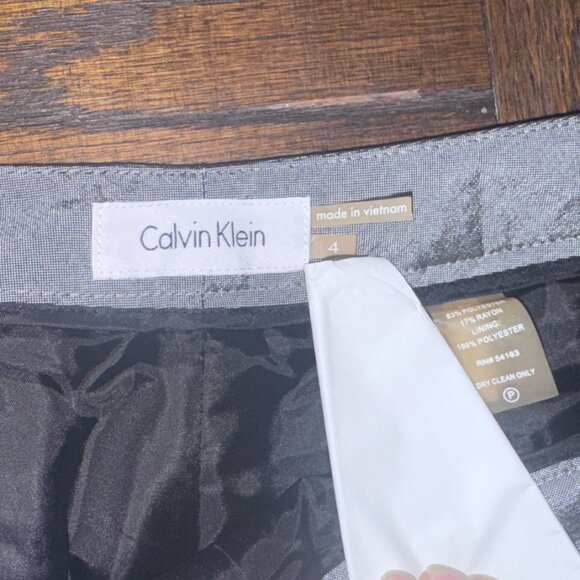 Calvin Klein • Silver Straight Leg Trousers - Picture 2 of 4